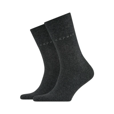 Abbildung von Esprit Basic EASY 2PACK UNI Socken, Herren, Größe: 39 42, Anthra.mel (3080)