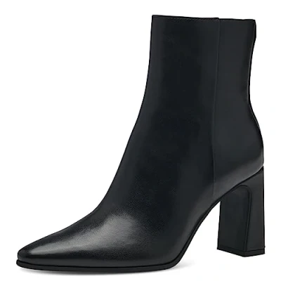 Abbildung von MARCO TOZZI Damen Stiefeletten mit Absatz aus Kunstleder Spitz, Schwarz (Black), 41 EU