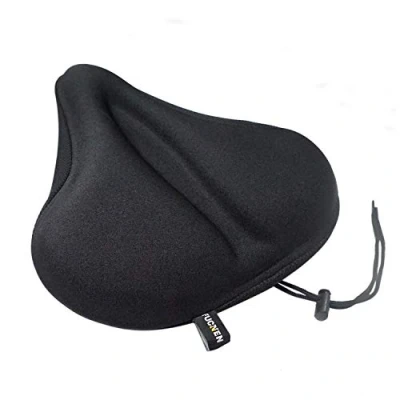 Abbildung von FUCNEN Sattelbezug Gel für Heimtrainer 29 x 27 cm Breit Fahrrad Groß Rennrad Hometrainer Stationäre Fahrräder Gelsattel überzug Bequeme Weiche Konstruktion Gelüberzug