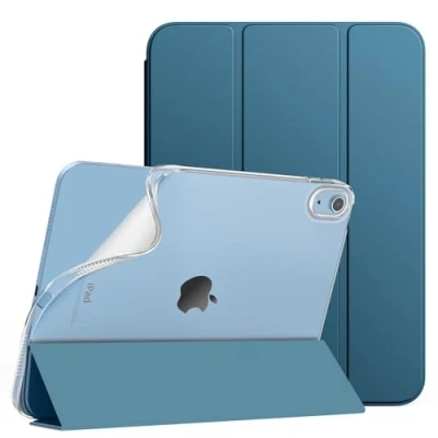Abbildung von TiMOVO Hülle Kompatibel mit iPad 10 Generation 10,9 Zoll 2022, Dreifach Gefaltet PU Leder Schutzhülle Weich TPU Rückhülle, Auto Schlaf/Aufwach Case für 10, Kobalt Blau