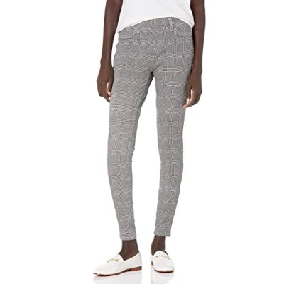 Abbildung von Amazon Essentials Damen Strick Jeggings Zum Hineinschlüpfen (Erhältlich in Übergröße), Schwarz Grau Glencheck, S