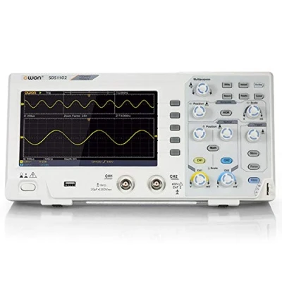 Abbildung von OWON SDS1102 Oscilloscope 2 Channel Digital Oscilloscopes 100MHZ Bandwidth 1GS/s High Accuracy