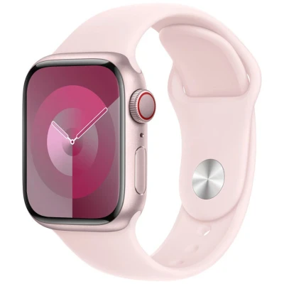 Abbildung von Apple Watch Armband Original Silikon und TPU (weich) Rosa Geeignet für Series 1 9 / SE