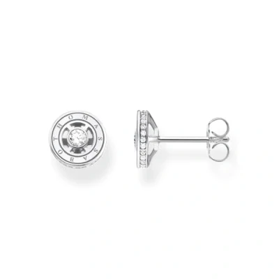 Abbildung von Thomas Sabo Damen Ohrstecker Kreis in der Farbe Silber aus 925 Sterlingsilber mit Zirkonia, Größe: 8,5x8,5mm, H2062 051 14