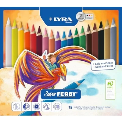 Abbildung von LYRA Super Ferby Metalletui mit 18 Farbstiften, Sortiert
