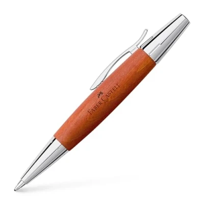 Abbildung von Faber Castell 148382 Drehkugelschreiber e motion Birnbaum, braun, Kugelschreiber Mine B, Schreibfarbe schwarz