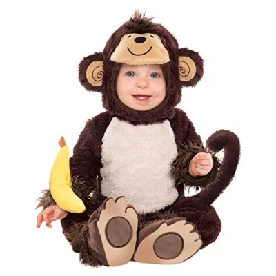 Abbildung von amscan 9908445 Kinderkostüm AFFE um Zoo, Alter 18 24 Monate, Unisex Kinder, Braun
