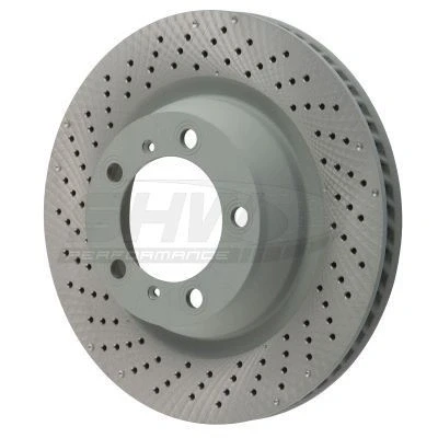 Abbildung von SHW Performance PRL39913 Bremsscheibe Hinterachse links 330 28 innenbelüftet, gelocht/genoppt beschichtet hochgekohlt PORSCHE: 911 Convertible