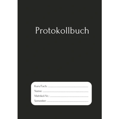 Abbildung von Protokollbuch: Notizbuch kariert ideal Studium, Praktikum und Schule Medizin Chemie Biochemie Physik Wissenschaft