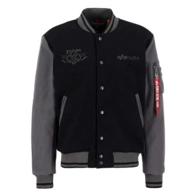 Abbildung von Alpha Industries Varsity Air Force Jacket Collegejacke für Herren Black
