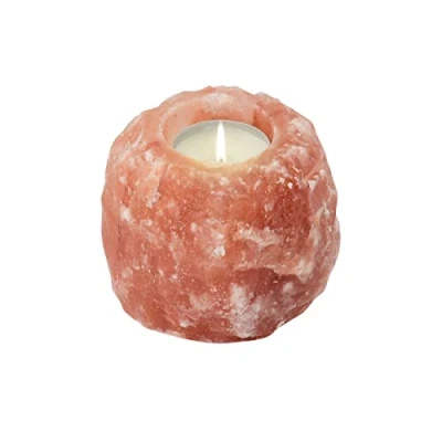 Abbildung von HIMALAYA SALT DREAMS Teelichthalter Rock, Kristallsalz aus Punjab/Pakistan, Orange, 40 mm