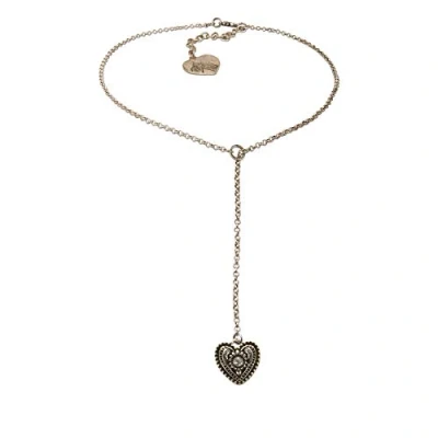 Abbildung von Alpenflüstern Trachten Y Halskette Trachtenherz Damen Trachtenschmuck Dirndlkette antik Silber Farben DHK233