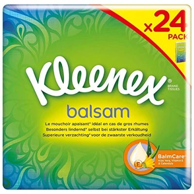Abbildung von Kleenex Balsam Taschentücher Pocket (24 x 9 Tücher), 8 Stück