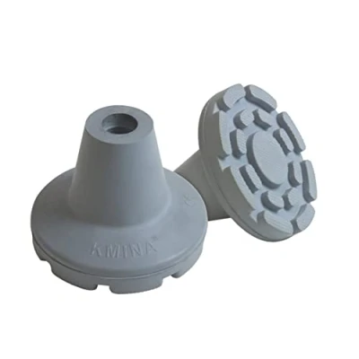 Abbildung von KMINA Krücken Gummi 22 mm, 21 20 mm (x2 stück), Gummifuße Gehhilfe, Gummipuffer, Gummipuffer Krücken, Walkingstöcke, Grau Made in Europe.