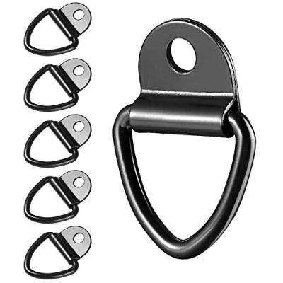 Abbildung von Zurröse V Aufbauring Ring, Haken Zurring Zurrmulden Gurthalter, 450 kg Klappbar Ringe Schwerlast Aufbauzurrösen Zurrringe für Anhänger LKW PKW Trucks Boots Kajak Anhängern (6 Pack)