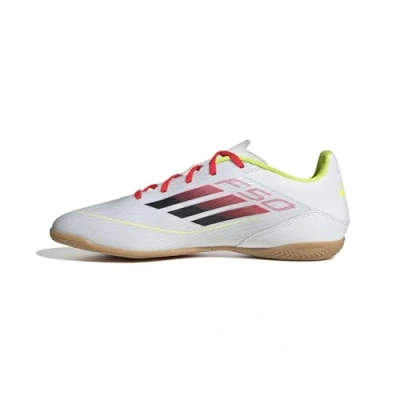 Abbildung von adidas Performance F50 CLUB Indoor Fußballschuh Halle, Herren, Größe: 39 1/3, White/black/neon yellow Schuhe
