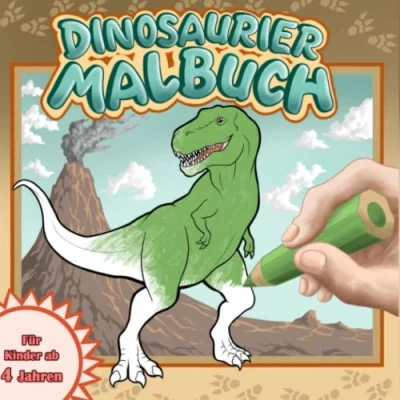 Abbildung von Dinosaurier Malbuch: Mein wundervolles Dino Malbuch. Für Kinder ab 4 Jahren