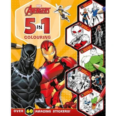 Abbildung von Marvel Avengers: 5 in 1 Colouring (With dot to dot, colour by numbers, copy colouring, and more!)