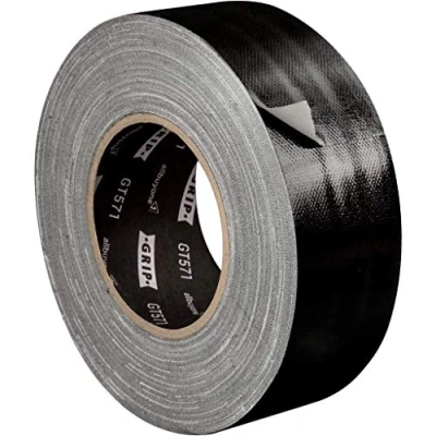 Abbildung von GRIP Eventbasics Gaffa Tape schwarz 50 mm x m, Profi Gewebeband GT 571, sehr hohe Klebkraft, gewebeverstärktes Allround Klebeband zum Reparieren, Bündeln und Befestigen
