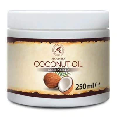 Abbildung von Kokosöl 250ml Cocos Nucifera Indonesien Kaltgepresst Rein &amp; Natürlich Kokosnussöl Unraffiniert Körperbutter Pflege für Gesicht Haar Körper Coconut Oil
