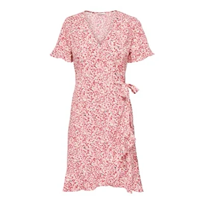 Abbildung von ONLY Onlolivia WRAP Dress Freizeitkleid, Damen, Größe: 36, Rose smoke