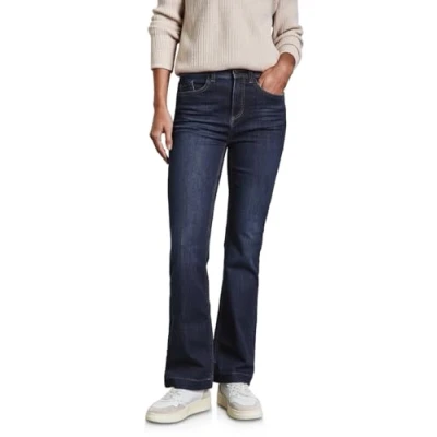 Abbildung von STREET ONE Damen A378136 Jeans Slim Fit, Dark Indigo Slightly Washed, 25W / 28L
