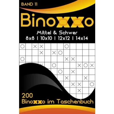 Abbildung von Binoxxo Rätsel Taschenbuch: 200 Binäre in Mittel &amp; Schwer für unterwegs