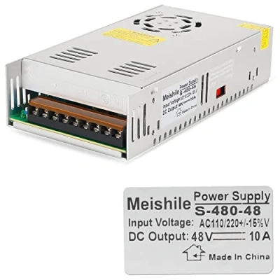 Abbildung von Trafo DC 48V 10A 480W Schalternetzteil 230V AC Netzteil 48Volt Transformator Industriell Adapter 7/5A LED Lichtleiste Sensoren System Lampe Servos Ultraschall Zerstäuber Motor PSU SMPS 110V/220V