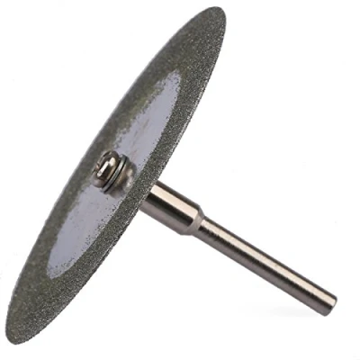 Abbildung von Hicello 5 Stücke 60mm Carbon Stahl Trennscheiben Mini Diamant Sägeblatt mit Anschluss 3mm Schaft für Bohrer fit Dreh Werkzeug