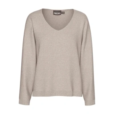 Abbildung von pieces V Ausschnitt Pullover »PCBREE LS NECK KNIT NOOS BC«