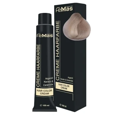 Abbildung von FemMas Haarfarbe Superaufheller Natural 900 I Professionelle Creme zur Aufhellung um bis zu 5 Tonstufen Dauerhafte Haarfärbung für strahlende, haltbare Farbergebnisse 100 ml