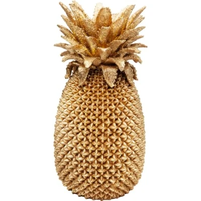 Abbildung von Kare Design Deko Vase Pineapple Gold, Vase, Blumenvase, Ananas Motiv, XL, Accessoire, Modern, Tischvase, Wohnzimmer Dekoration, 50x25x25cm