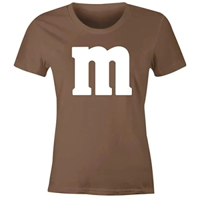 Abbildung von MoonWorks® Damen T Shirt Gruppen Kostüm M Aufdruck Fasching Karneval Verkleidung Chocolate XL