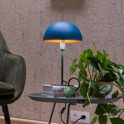 Abbildung von LUCIDE SIEMON Tischlampe Ø 25 cm 1xE14 Blau