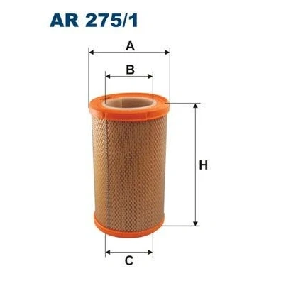 Abbildung von FILTRON AR 275/1 Luftfilter 221,5 128 Filtereinsatz RENAULT: MEGANE 1, I Grandtour, 1 Cabriolet