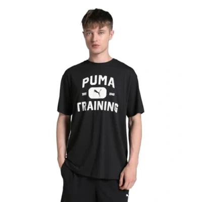 Abbildung von PUMA Unisex M Graphics Train Logo Relaxed Tee T Shirts, Black,