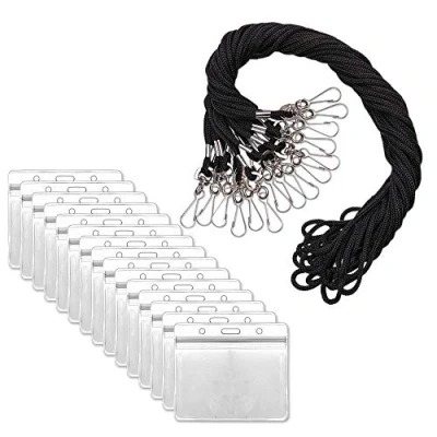 Abbildung von 15 Stück Kartenhülle mit Band (Lanyard) bietet als wasserdichte Ausweishülle Ausweishalter Kartenhalter oder Namensschilder für Business &amp; Veranstaltungen besten Schutz Ihrer Karten