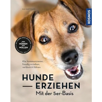 Abbildung von Hunde erziehen mit der 5er Basis: Klar kommunizieren, verlässlich führen, freudig erziehen.