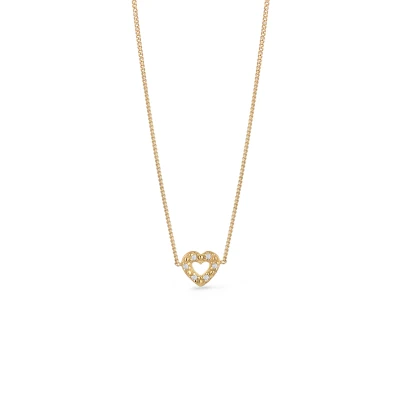 Abbildung von Elli HERZ Diamant Brillantschliff Halskette goldcoloured, Damen, Größe: 36, Gold/coloured