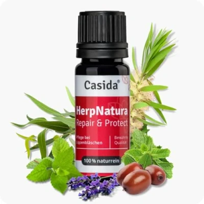 Abbildung von Casida® HerpNatura Repair &amp; Protect Rein natürliches, pflegendes Öl bei Herpes und Lippenbläschen 10 ml