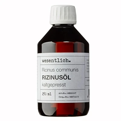 Abbildung von wesentlich. Rizinusöl kaltgepresst 250ml 100% reines für Haut und Haare, Wimpern Augenbrauen