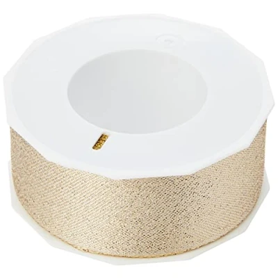 Abbildung von PRÄSENT Pattberg Wien Geschenkband Gold, 20 m zum Einpacken, 40 mm Breite, Zubehör Dekorieren &amp; Basteln, Dekoband für Geschenke, 1744020 634,