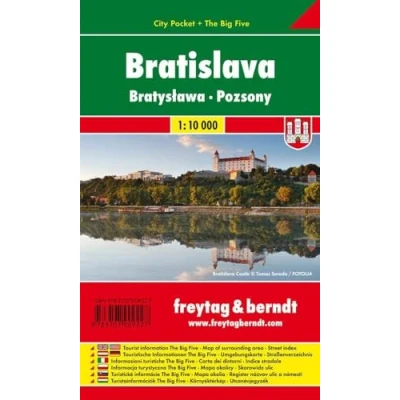 Abbildung von Bratislava, Stadtplan 1:10.000, City Pocket + The Big Five: Touristische Informationen Five, Umgebungskarte, Straßenverzeichnis (freytag &amp; berndt Stadtpläne)