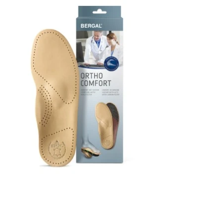 Abbildung von Bergal Ortho Comfort Einlegesohlen Fußbett mit echtem Leder Damen Gr. 40