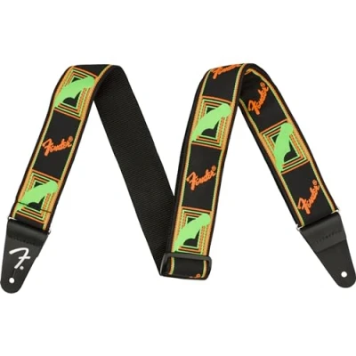 Abbildung von Fender® Neon Monogram Strap, green/ornage, L