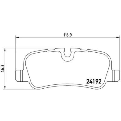 Abbildung von BREMBO P 44 019 Bremsbelagsatz für Verschleißwarnanzeiger vorbereitet mit Bremssattelschrauben Zubehör LAND ROVER: Range Rover Sport, Discovery 4