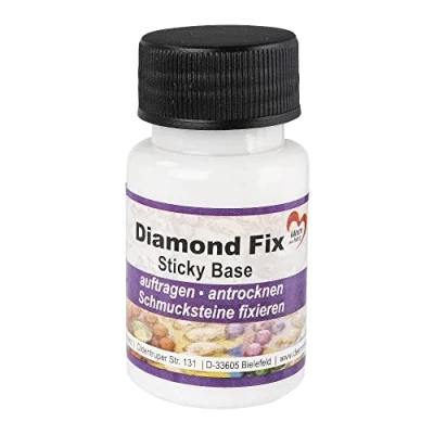 Abbildung von Ideen mit Herz Diamond Fix Sticky Base Painting Kleber für Steine auftragen, antrocknen, fixieren 50ml