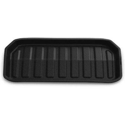 Abbildung von Spigen Tesla Model Y Vordere Kofferraummatte, Stoßfestes XPE Material zum Schutz der Innenfächer, wasserdichte Oberfläche Kofferraumwanne für Zubehör Carbon Edition