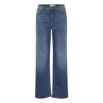 Abbildung von ICHI Twiggy LONG Jeans Straight Leg, Damen, Größe: 27x32, Medium blue