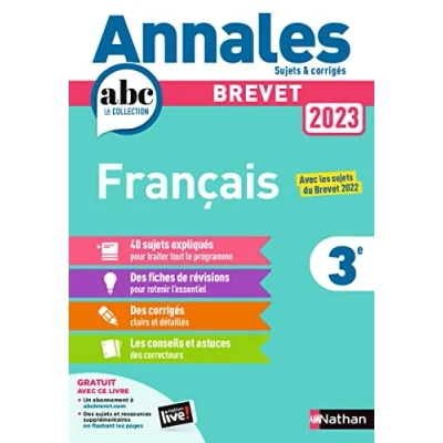 Abbildung von Annales Brevet 2023 Français Corrigés: Sujets &amp; corrigés